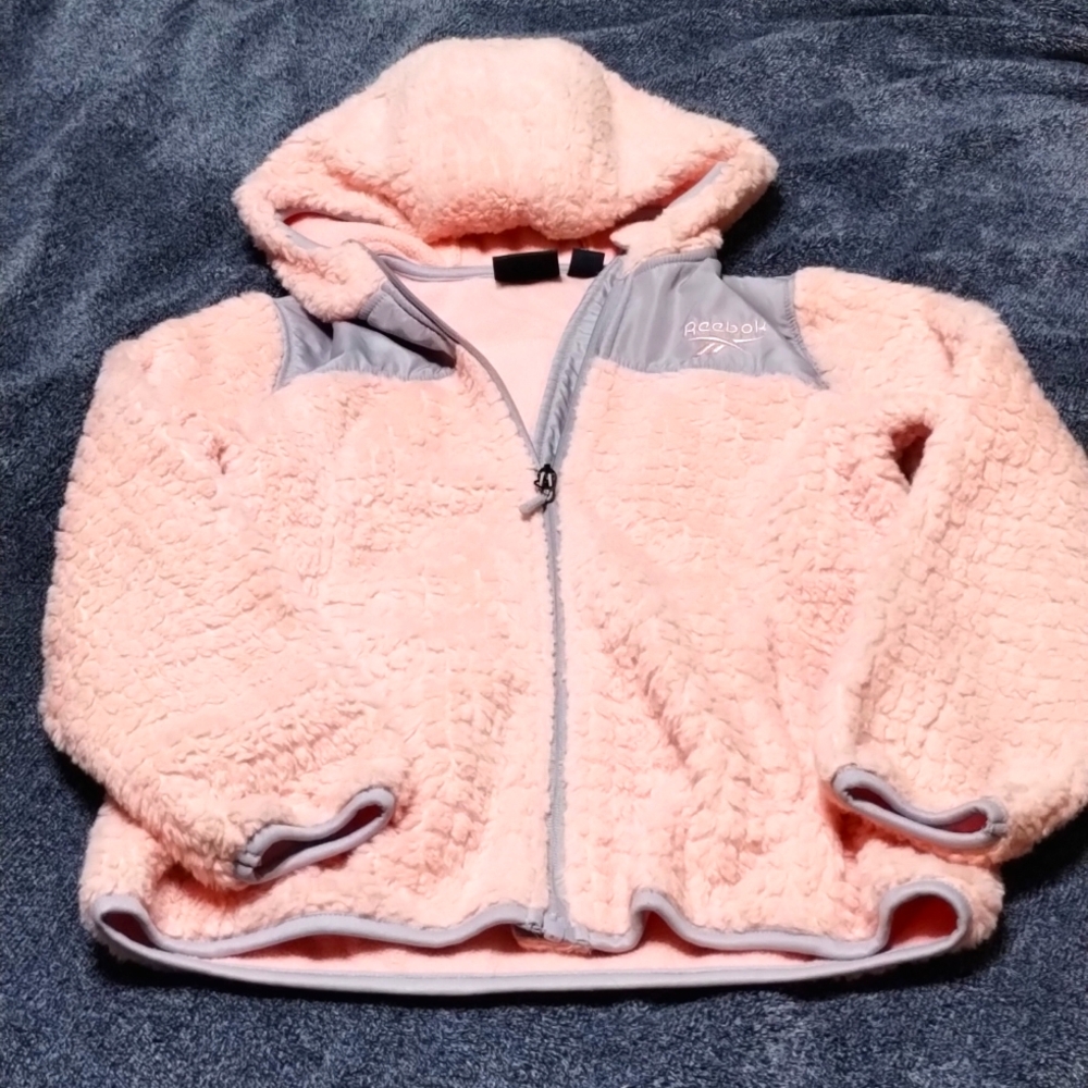 Girls Reebok fuzzy jacket